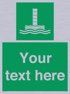 Custom sign safe condition Evacuation chute 